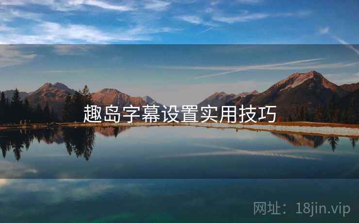 趣岛字幕设置实用技巧  第2张