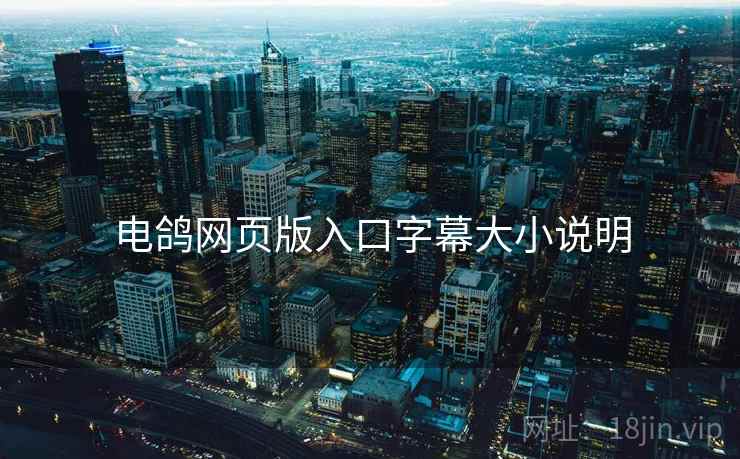 电鸽网页版入口字幕大小说明